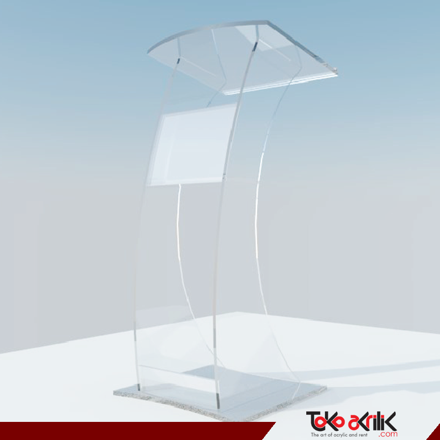 Jual Podium Akrilik – Mimbar Acrylic PD05 - Tokoakrilik.com